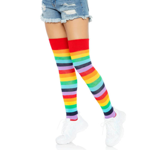Leg Avenue Thigh High Socks Stockings LGBTQ+ Gay Pride Crossdresser Trans