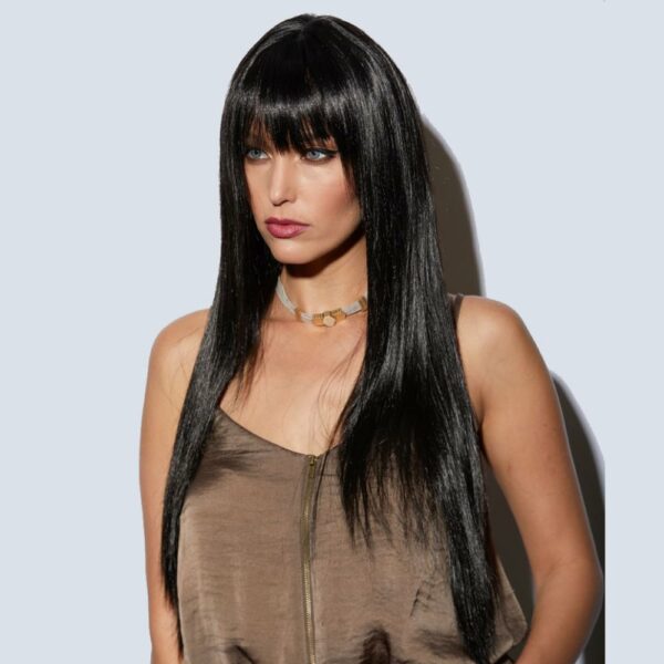 Blush Jewel Long straight wig with bangs Wigs for crossdressers