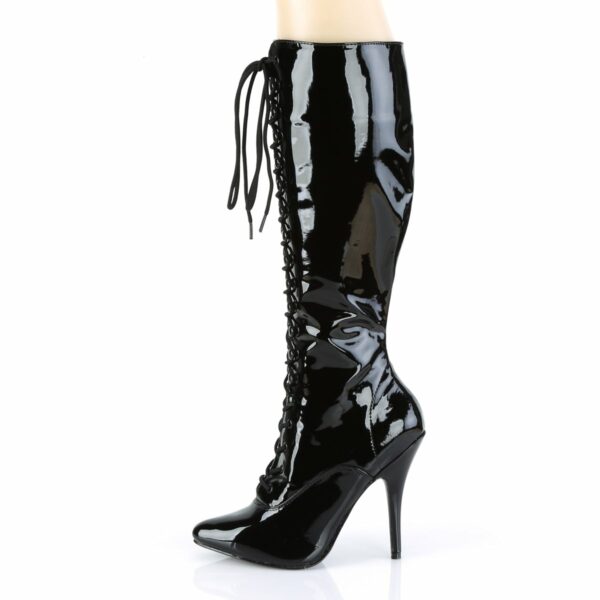 Pleaser Seduce-2020 5 Inch Knee High Boot Lace Up for Crossdressers