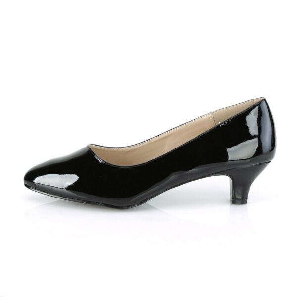 pleaser pink label fab-420 2" 2-inch low heel pump black patent