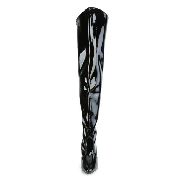 pleaser bordello funtasma vanity-3010 vanity 3010 thigh high crotch boot 4 inch 4" heel stiletto patent leather boot boots janets closet