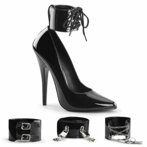 Devious by Pleaser Domina-434 6" Heel Pump with Interchangeable Ankle Cuffs