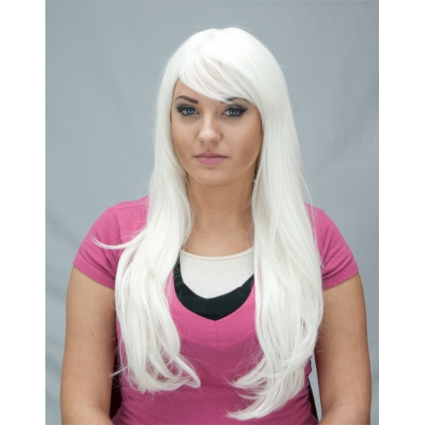 Kristen by Sepia Long Synthetic Wig in White
