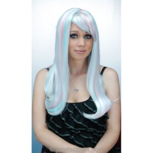 Kelly by Sepia Synthetic Fiber Long Straight Wig with Full Bangs