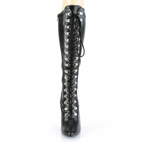 Pleaser Seduce-2024 Lace Up Knee High Boot 5 Inch Heel
