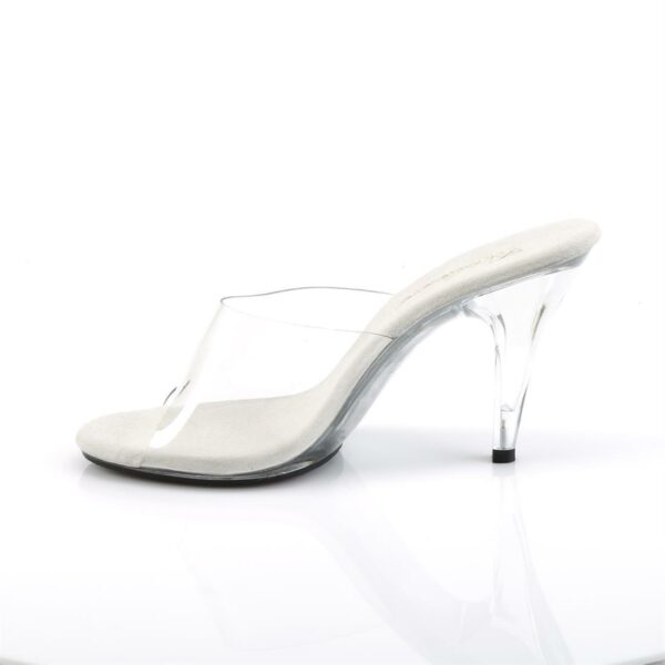Fabulicious Caress-401 4 Inch Clear Sandal Slide