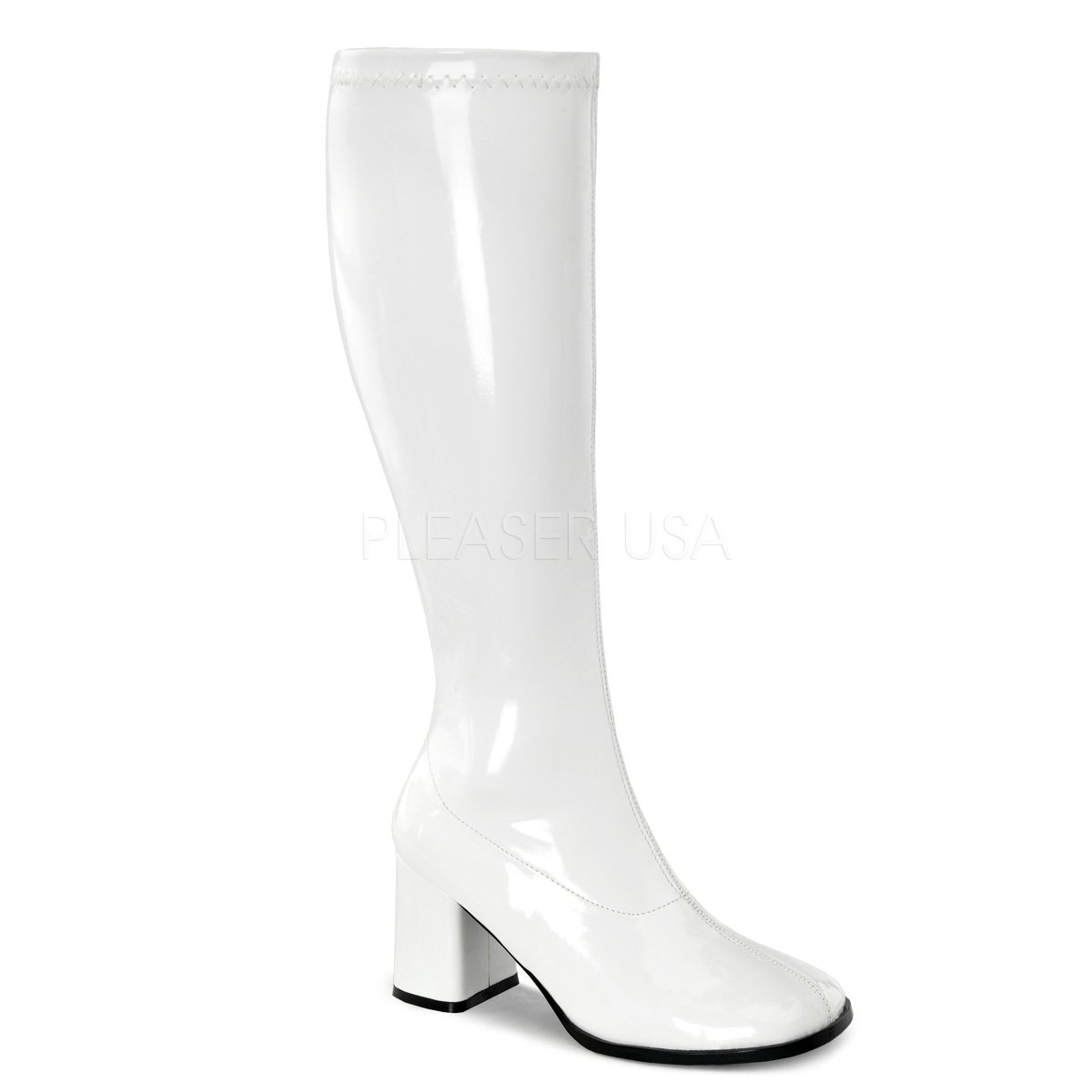 white gogo boots size 11