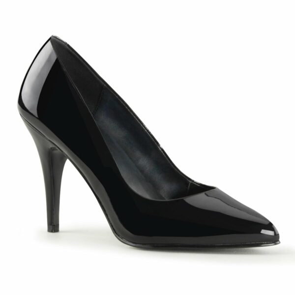Vanity-420 Black Patent Heels Pumps Shoes for Crossdresser Plus Size