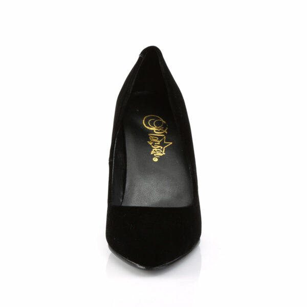 Vanity-420 Black Velvet Heels Pumps Shoes for Crossdresser Plus Size