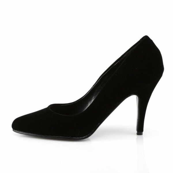 Vanity-420 Black Velvet Heels Pumps Shoes for Crossdresser Plus Size