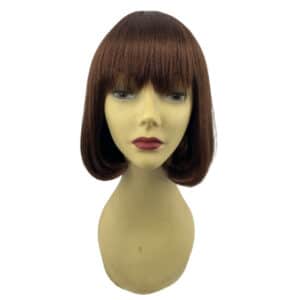 Party Page - Light Auburn - 30 high quality synthetic fibers short bob with bangs crossdresser transgenders crossplay cosplay