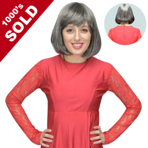 Sepia Cindy Synthetic Short Bob Wig with Bangs for Crossdressers