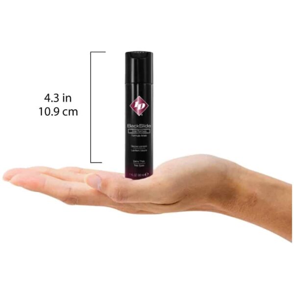 ID backslide anal silicone pocket sized lube 1 oz. lubricant travel size tiny purse anal silcone