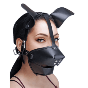 master series puppy play hood with gag pet play kinky furry sexula sensory play dog puppy roleplay leather breathable ball gag