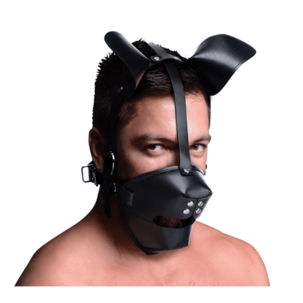 master series puppy play hood with gag pet play kinky furry sexula sensory play dog puppy roleplay leather breathable ball gag