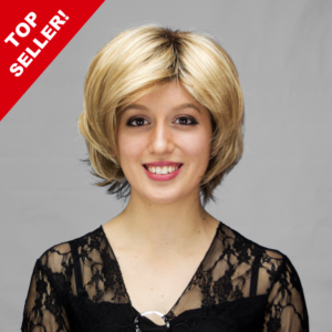 Noriko Sky Large Cap Synthetic Hair Flattering Layered Bob Wig in Creamy Toffee