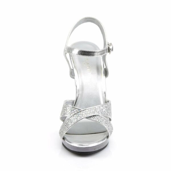 Fabulicious Flair-419G Glitter Ankle Strap Sandal Plus Size Crossdresser Shoes