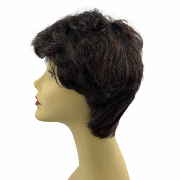 bette cappucino brown short mature wig with razor cut layers and a tapered neck perfect for crossdressers transgender women men sissy slut crossplay cosplay hair loss alopecia older women beautiful natural looking synthetic hair wig