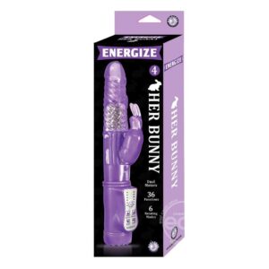 Energize her bunny vibrator flicking motion purple vibe rotation battery operated