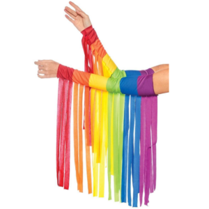 Leg Avenue A2827 Rainbow Pride LGBTQ Gay Lesbian Festival Fringe Sleeve