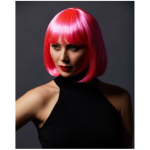 cindy pink expolosion wig short bangs