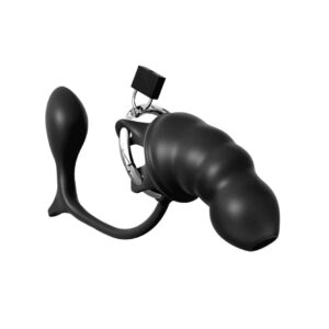 Pipedream Ass_Gasm Cock Blocker Chastity Device with Anal Butt Plug