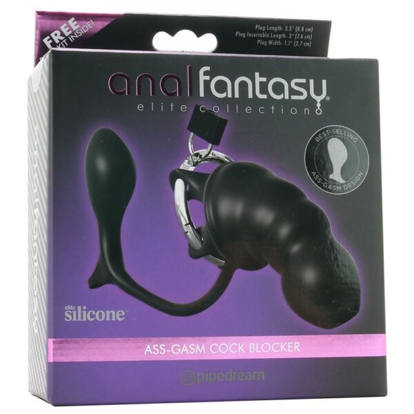 Pipedream Ass_Gasm Cock Blocker Chastity Device with Anal Butt Plug