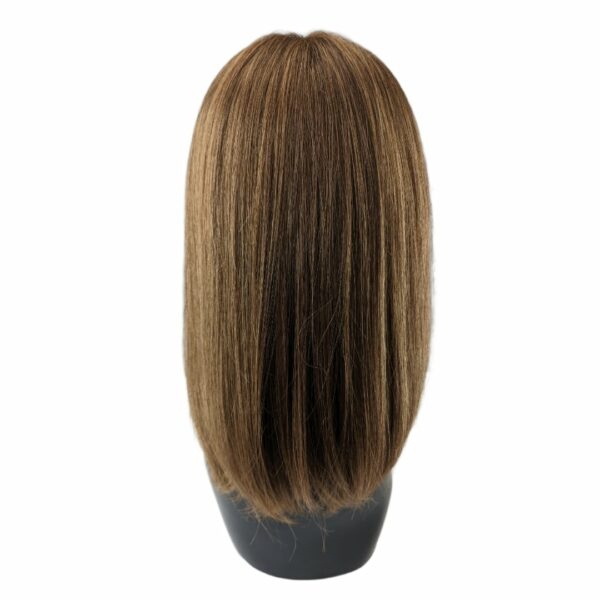 Tatum Spring Honey Shoulder Length straight wig with bangs