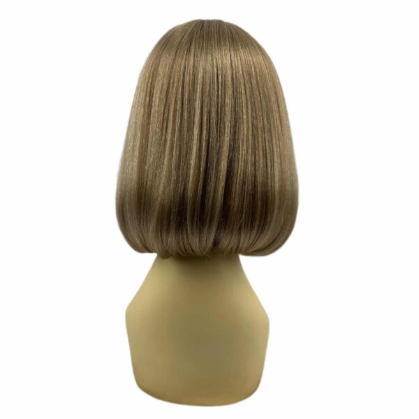 party page frosted blonde short synthetic wig bob retro bangs high quality crossdresser transgender sissy crossplay cosplay mature hair loss alopecia wig cheap low price