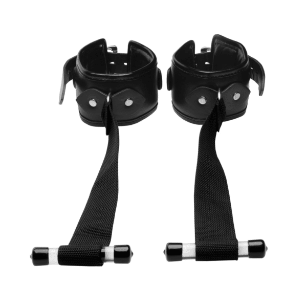 strict over the door restraints padded wrist cuffs locking buckles durable high quality handcuffs no assembly required