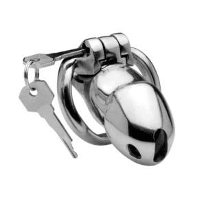 master series riker 24/7 stainless steel cock cage silver keyholder chastity cage cbt locking peehole metal sissy cock torture bdsm submissive dominant