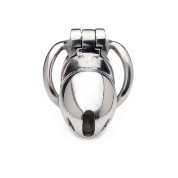 master series riker 24/7 stainless steel cock cage silver keyholder chastity cage cbt locking peehole metal sissy cock torture bdsm submissive dominant