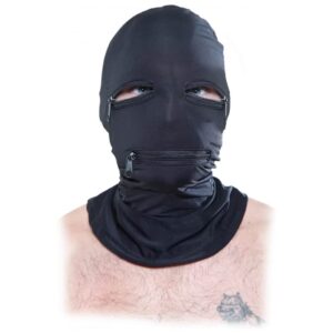 fetish fantasy zipper face spandex hood sensory play bdsm subbmissive dominant