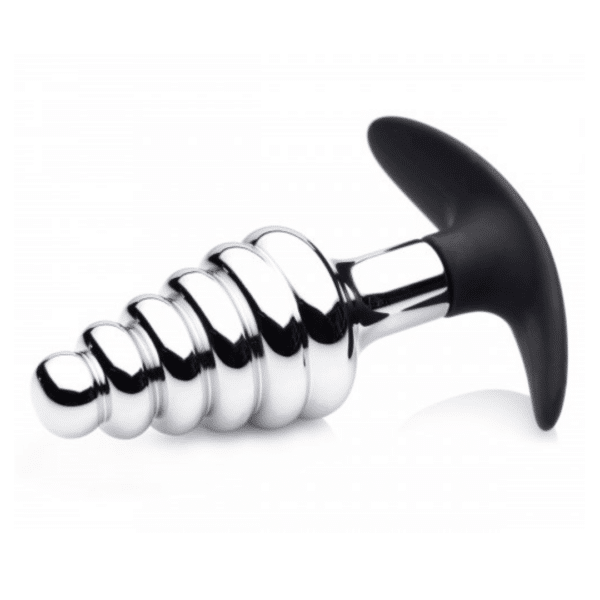 dark hive metal and silicone anal plug beaded massager easy comfort comfortable heat temperature change cooling non porous anal play butt stuff