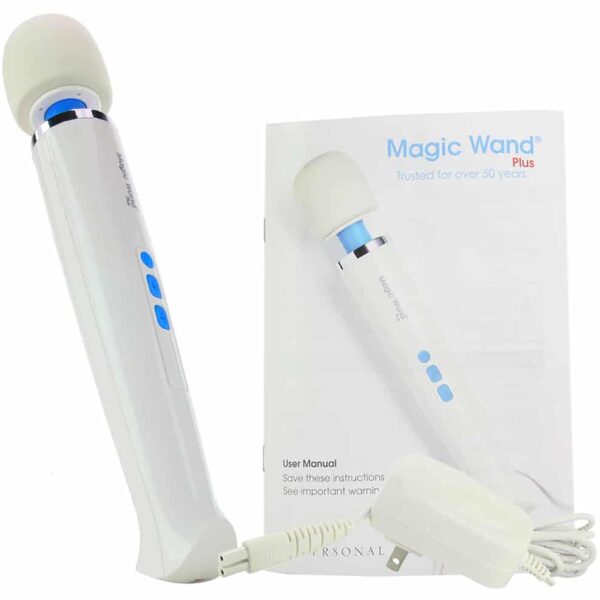hitachi magic wand original plus white vibrator vibe plug in extreme vibrations sensations stimulation