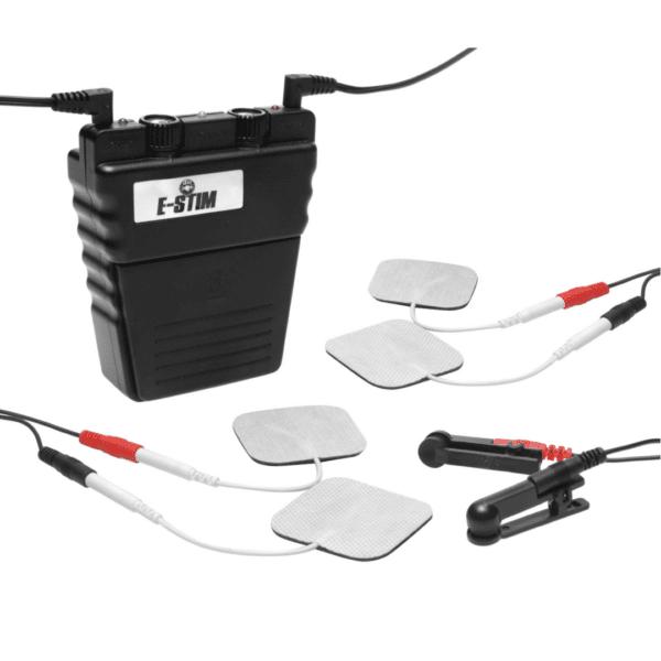 zeus beginner electrosex kit electric estim volts shock pain king adhesive pads power box leads electrocute