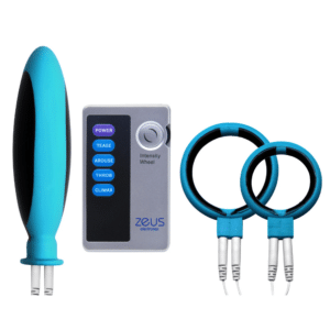 zeus mingle 4 piece electro kit cock rings anal plug shocking electric e stim electro sex electrifying remote controlled pain kink