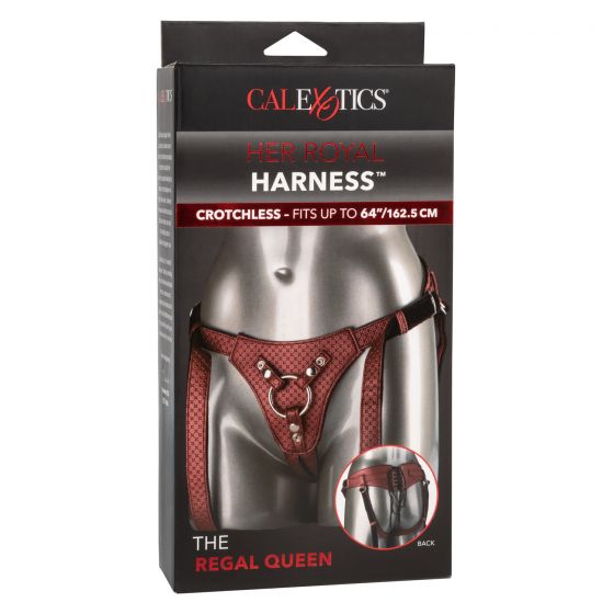 Her Royal Harness The Regal Queen Bronze Red Strap On