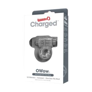 charched owow rechargeable cock ring grey screaming o cbt chastity
