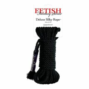 fetish fantasy deluxe silk rope black japanese rope shibari bdsm bondage restraints kinky fetish