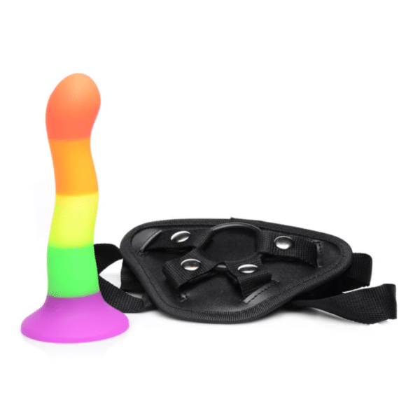 strap u proud rainbow dildo with harness pride lesbian strap on harness with dildo pegging gay sex
