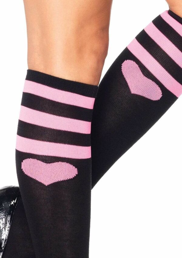 Leg Avenue Sweetheart Athletic Knee High Socks for Crossdresser