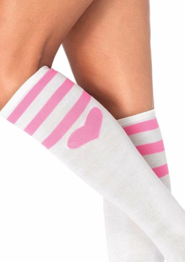 Leg Avenue Sweetheart Athletic Knee High Socks for Crossdresser