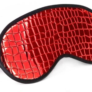 Spartacus Crocodile Print Blindfold in Red