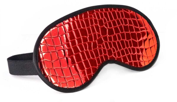 Spartacus Crocodile Print Blindfold in Red