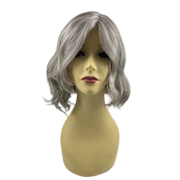adeline silver stone medium grey silver wig bob crossdressers synthetic hair transgender hairloss cancer premium wigs