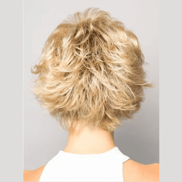 mason by noriko sandalwood short blonde curly mature wig perfect for crossdressers transgender women crossplay cosplay cancer hairloss alopecia high quality synthetic fibers