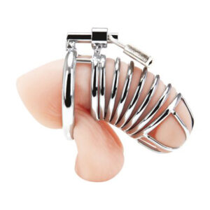 Blue Line Chastity Cock Cage Stainless Steel Cuckhold Submissive Sissy Slut Penis
