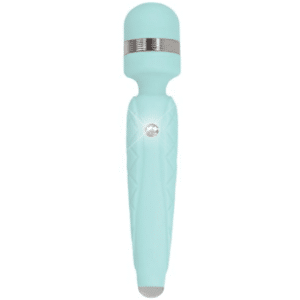 pillow talk cheeky rechargeable silicone wand massager teal vibrator wand hitachi magic wand clitoral stimulator clitoris easy to use masturbation solo or partner use play