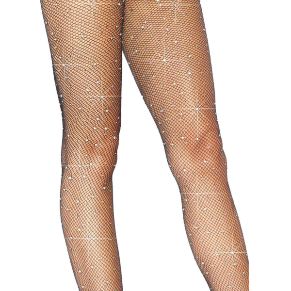Leg Avenue Colby Rhinestone Fishnet Tights Glam Crossdresser Stockings